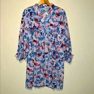 Women’s SHOP THE MINT floral popover dress with sleeve detail size Small